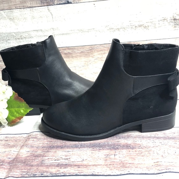 wide width booties black